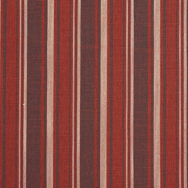 D129 Brick Stripe by Charlotte Designer Fabric Clubhouse Collection 100% Woven Polyester Asia Exceeds 120,000 Wyzenbeek Rubs (Heavy Duty) Horizontal: 3.75" 54 Inches - Swanky Fabrics -