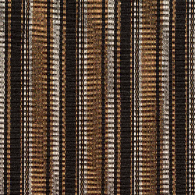 D131 Onyx Stripe by Charlotte Designer Fabric Clubhouse Collection 100% Woven Polyester Asia Exceeds 120,000 Wyzenbeek Rubs (Heavy Duty) Horizontal: 3.75" 54 Inches - Swanky Fabrics -
