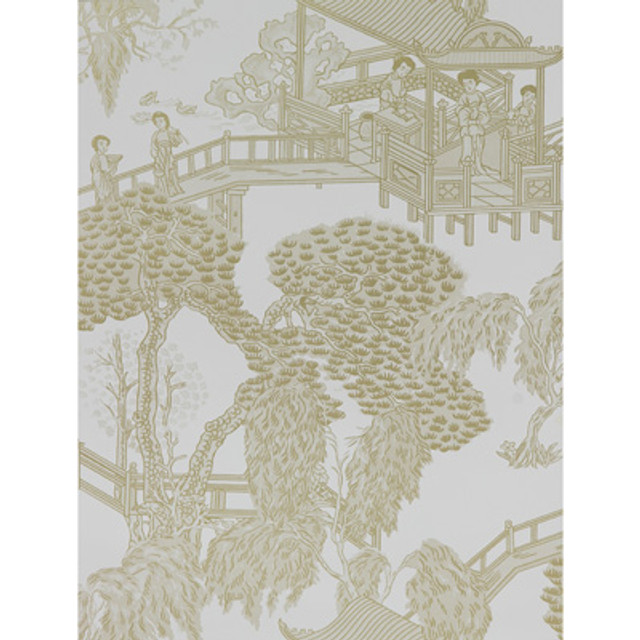 Zhou Jun Blanco/Beige by Gaston Y Daniela Designer Wallcovering