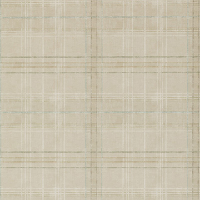 Shetland Plaid Stone by Mulberry Designer Wallcovering