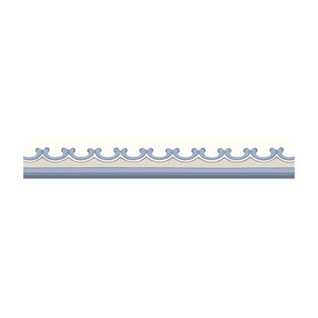 Broderie Border Blue by Cole & Son Designer Wallcovering - PAPER - 100% United Kingdom - Horizontal: - and Vertical: - 1.6 - Swanky Fabrics -