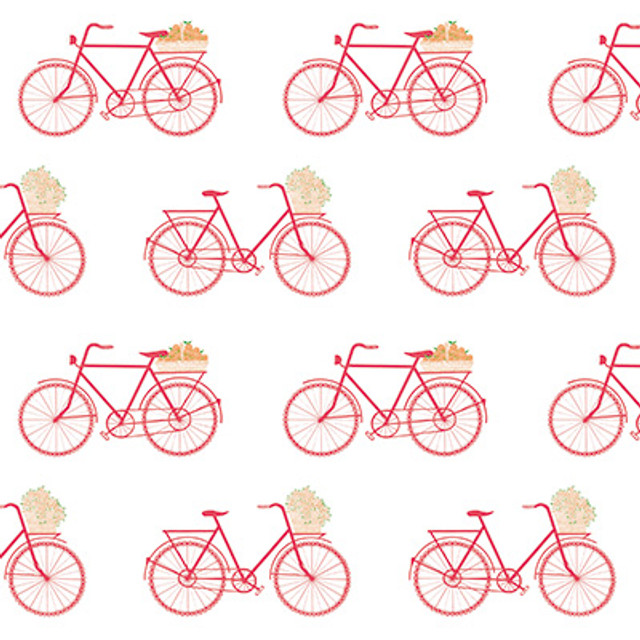 Bicicletas Rosa by Gaston Y Daniela Designer Wallcovering