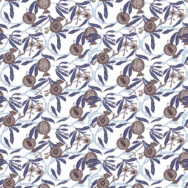 Granadas Blancoberenjena by Gaston Y Daniela Designer Wallcovering