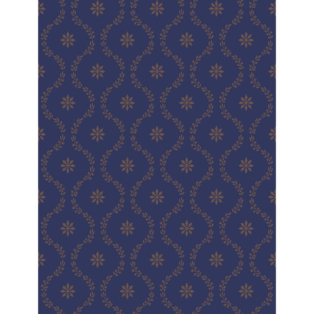 Clandon Navy by Cole & Son Designer Wallcovering - PAPER - 100% United Kingdom - Horizontal: - and Vertical: 5.5 21 - Swanky Fabrics -