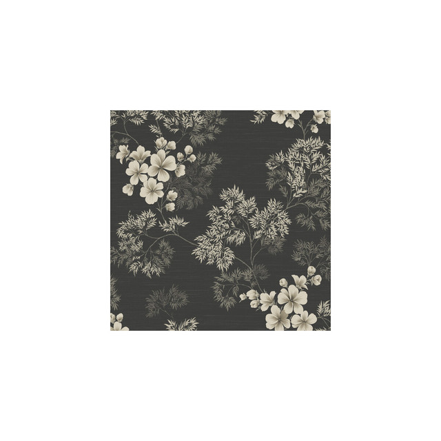 Flora Charcoal by Winfield Thybony Designer Wallcovering WINFIELD THYBONY BARCLAY LIVING IN STYLE - United States - Horizontal: - and Vertical: 23.62 20.5 - Swanky Fabrics -