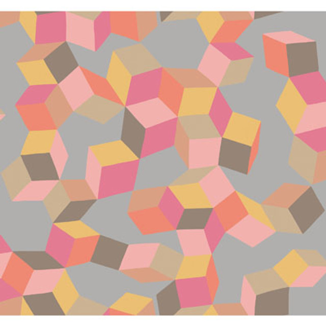 Puzzle Pink And Orange by Cole & Son Designer Wallcovering