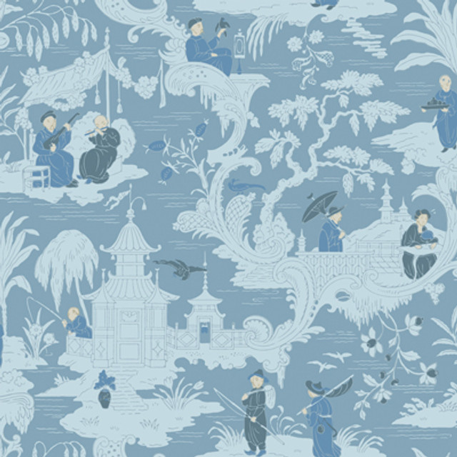 Chinese Toile Blue by Cole & Son Designer Wallcovering