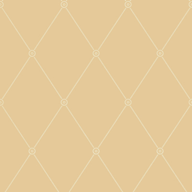 Large Georgian Rope Trellis Yellow by Cole & Son Designer Wallcovering