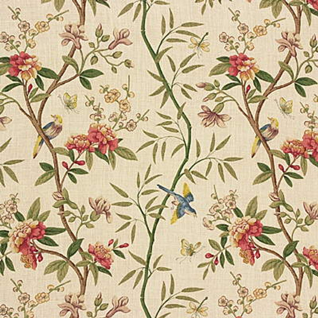 Peony & Blossom Sage/Beige by G P & J Baker Designer Fabric