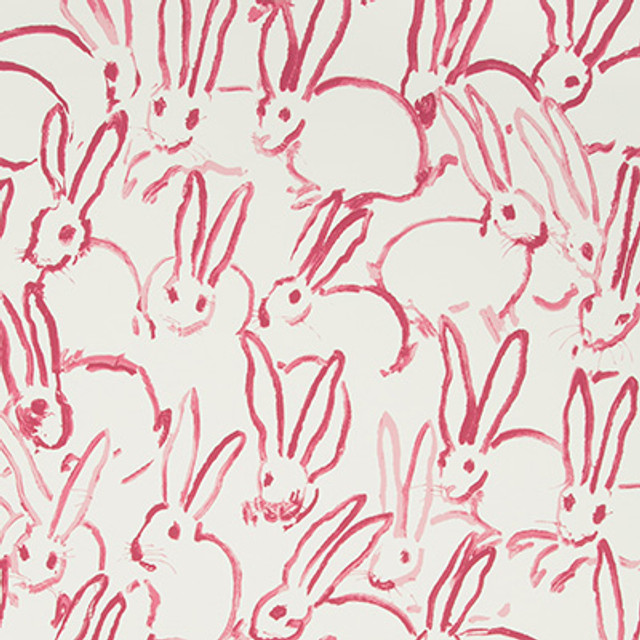 Hutch Ivory/Pink by Lee Jofa Modern Designer Wallcovering