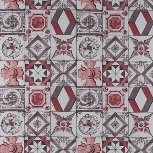 Trastevere Rojo/Marron by Gaston Y Daniela Designer Fabric