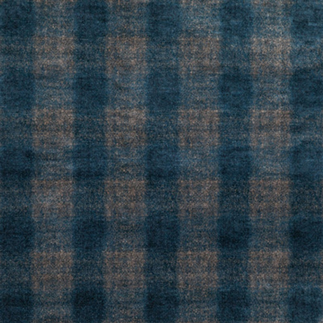 Highland Check Indigo by Mulberry Designer Fabric
