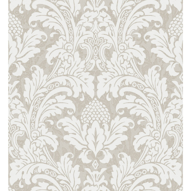 Blake White And Silver by Cole & Son Designer Wallcovering COLE & SON ALBEMARLE PAPER - 100% United Kingdom - Horizontal: - and Vertical: 20.88 21 - Swanky Fabrics -