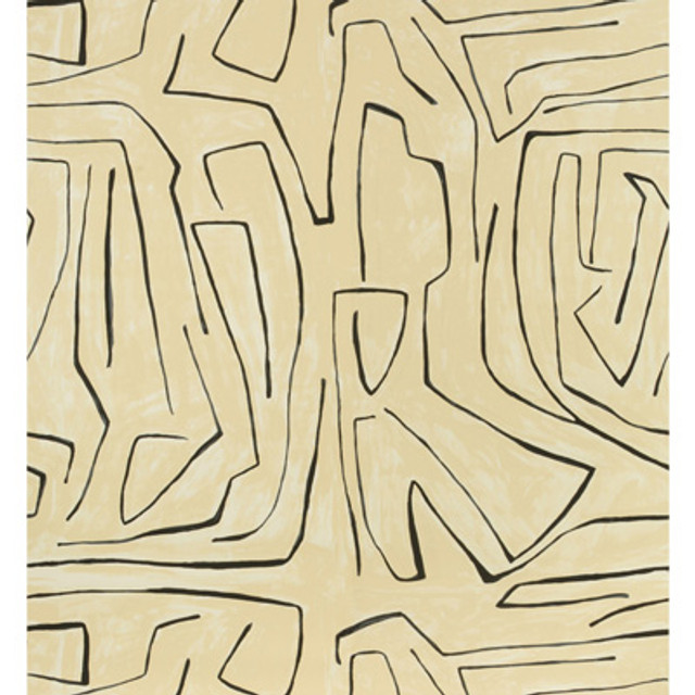 Graffito Linen/Onyx by Groundworks Designer Wallcovering