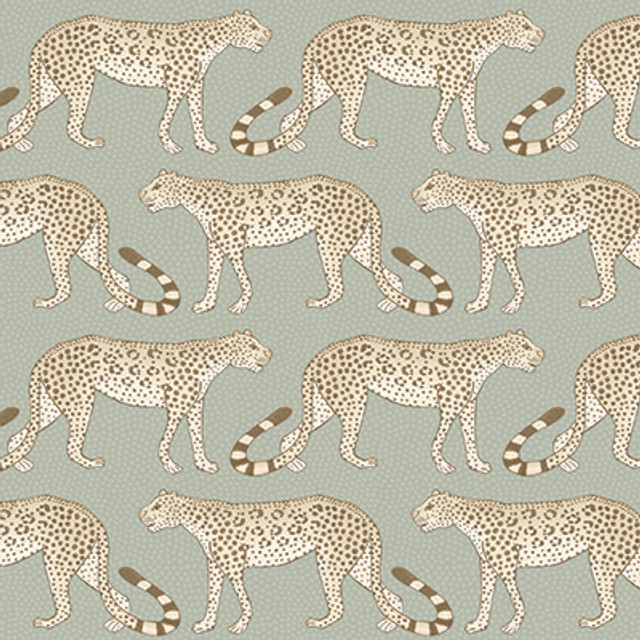 Leopard Walk Olive & White by Cole & Son Designer Wallcovering