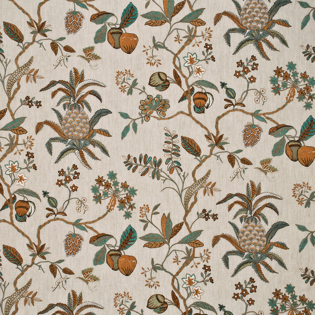 Exotic Pineapple Linen Sage/Dove by G P & J Baker Designer Fabric