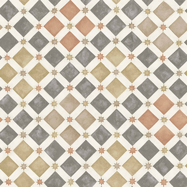 Zellige Spice & Charcoal by Cole & Son Designer Wallcovering