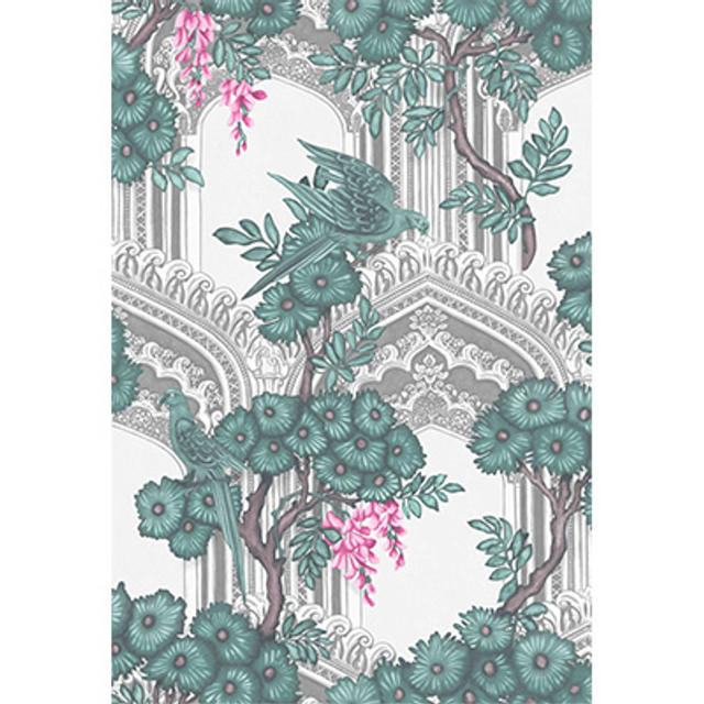 Babylon Teal & Pink by Cole & Son Designer Wallcovering
