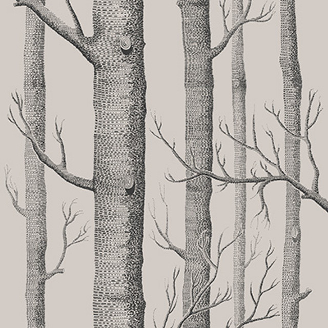 Woods Linen/Charcoal by Cole & Son Designer Wallcovering