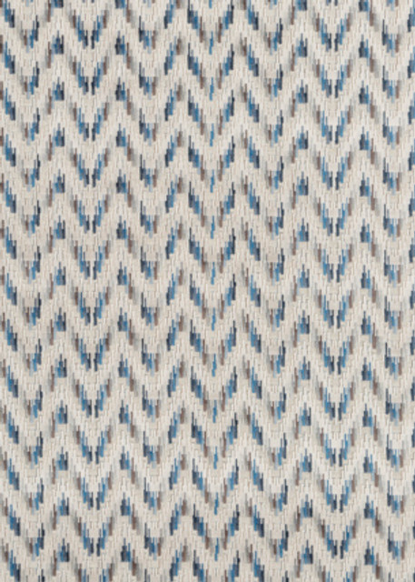 Carnival Chevron Indigo by Baker Lifestyle Designer Fabric