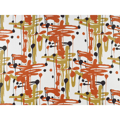 Pensacola Naranja/Onyx by Gaston Y Daniela Designer Fabric