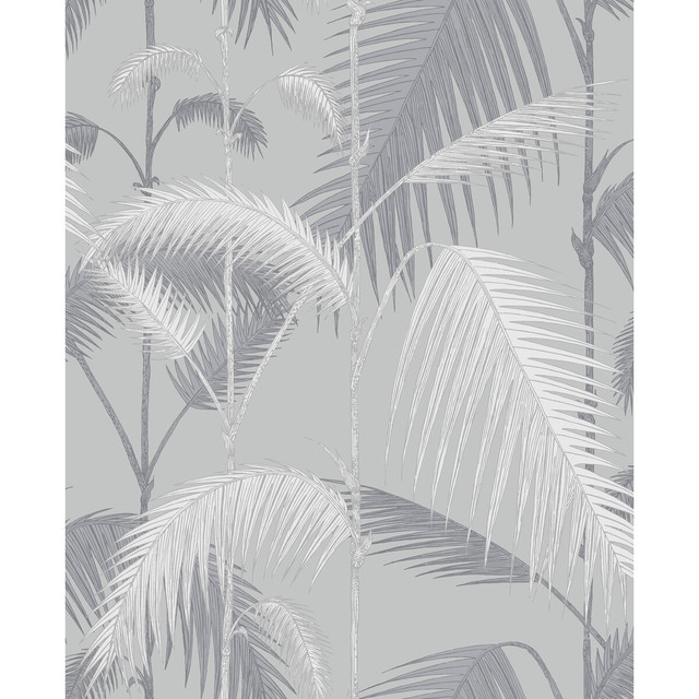 Palm Jungle Lilac & Grey by Cole & Son Designer Wallcovering CONTEMPORARY RESTYLED PAPER - 100% United Kingdom - Horizontal: 20.5 and Vertical: 25 20.5 - Swanky Fabrics -