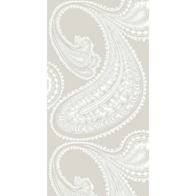 Rajapur White/Linen by Cole & Son Designer Wallcovering CONTEMPORARY RESTYLED PAPER - 100% United Kingdom - Horizontal: 21 and Vertical: 30 21 - Swanky Fabrics -