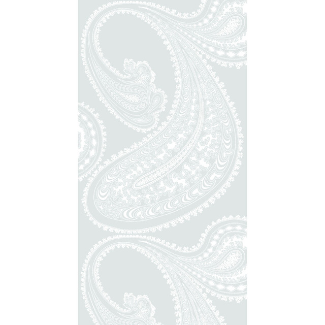 Rajapur Wht/Lt Blue by Cole & Son Designer Wallcovering CONTEMPORARY RESTYLED PAPER - 100% United Kingdom - Horizontal: 21 and Vertical: 30 21 - Swanky Fabrics -