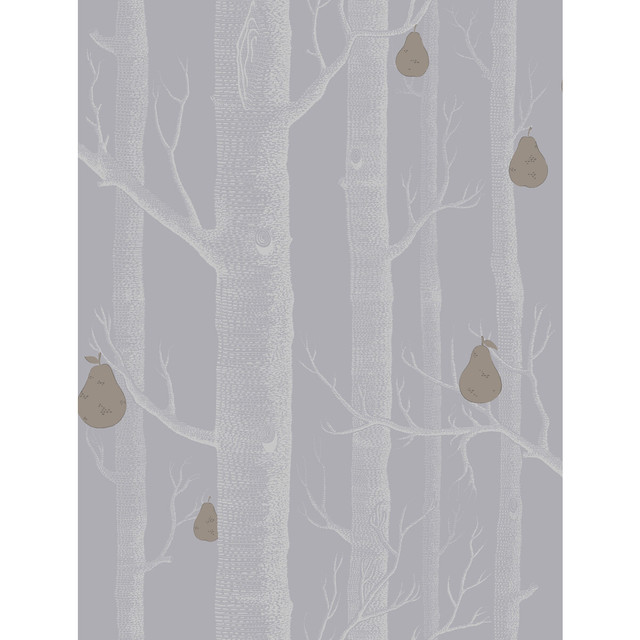 Woods & Pears Slate/Silver by Cole & Son Designer Wallcovering CONTEMPORARY RESTYLED PAPER - 100% United Kingdom - Horizontal: 21 and Vertical: 27.5 21 - Swanky Fabrics -