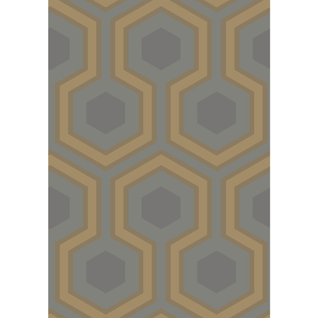 Hicks Grand Slate/Bron by Cole & Son Designer Wallcovering CONTEMPORARY RESTYLED PAPER - 100% United Kingdom - Horizontal: 21 and Vertical: 15 21 - Swanky Fabrics -