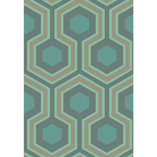 Hicks Grand Green by Cole & Son Designer Wallcovering CONTEMPORARY RESTYLED PAPER - 100% United Kingdom - Horizontal: 21 and Vertical: 15 21 - Swanky Fabrics -