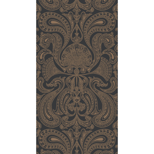 Malabar Bronze/Black by Cole & Son Designer Wallcovering CONTEMPORARY RESTYLED PAPER - 100% United Kingdom - Horizontal: 21 and Vertical: 30 21 - Swanky Fabrics -