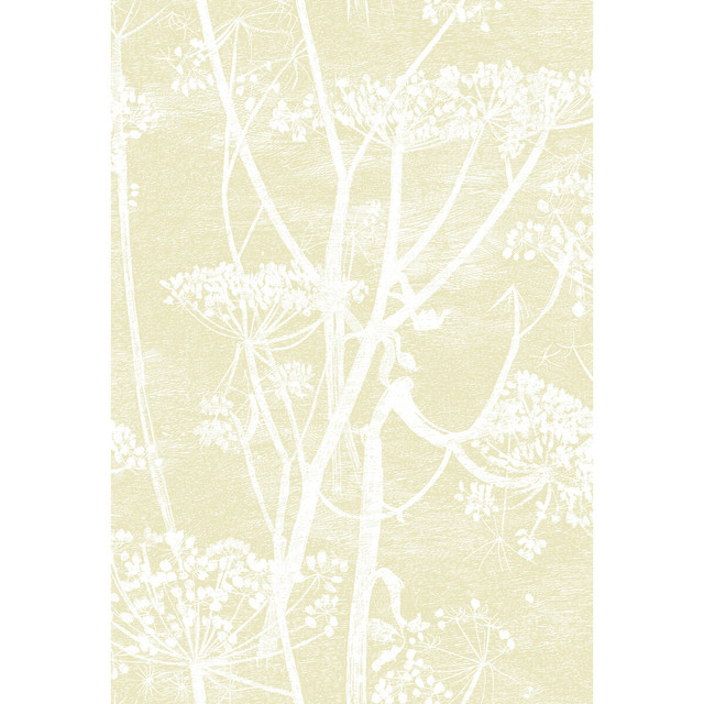 Cow Parsley Straw/White by Cole & Son Designer Wallcovering CONTEMPORARY RESTYLED PAPER - 100% United Kingdom - Horizontal: 21 and Vertical: 30 21 - Swanky Fabrics -