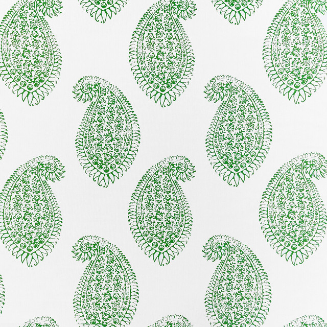 Berenguela Verde by Gaston Y Daniela Designer Fabric LORENZO CASTILLO V COTTON - 100% Spain HEAVY Horizontal: 17.72 and Vertical: 21.65 55.11 - Swanky Fabrics -