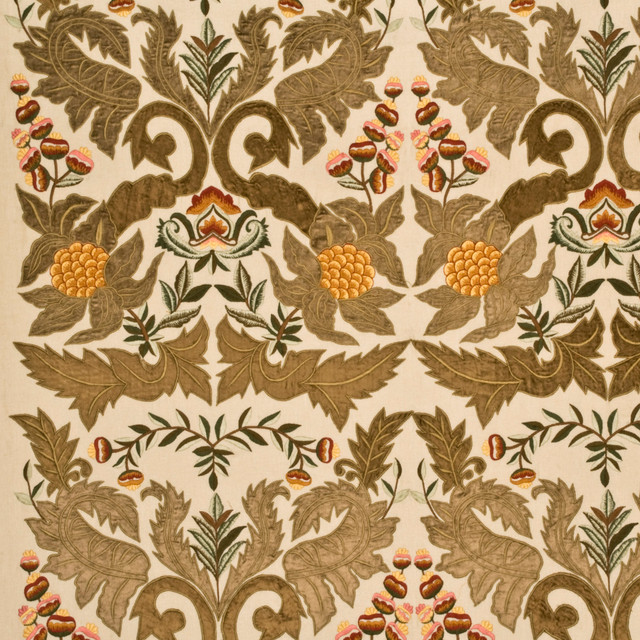 Constantine Linen Sage/Gold by Mulberry Designer Fabric