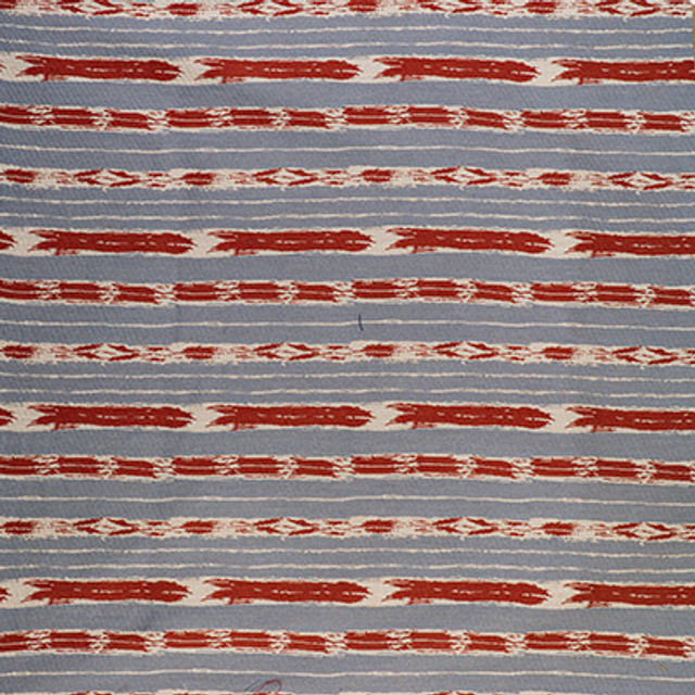 Bandas Azul Cielo/Rojo by Gaston Y Daniela Designer Fabric