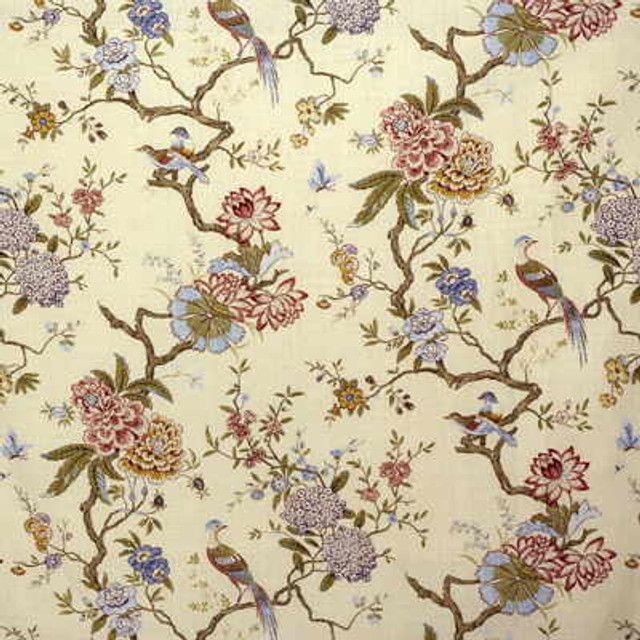 Oriental Bird Stone by G P & J Baker Fabric G P & J Baker Fabric Oriental Bird StoneFabric MALLORY COLLECTION LINEN - 100% United Kingdom </p><p>Repeat: H: , V: 31.126 53.978 - Fabric Carolina -