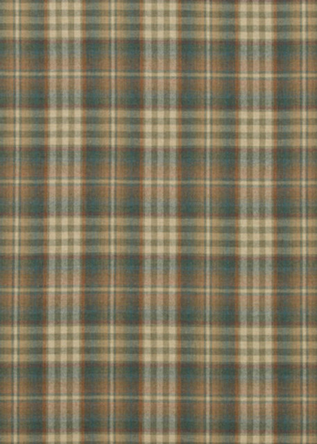 Nevis Teal/Russet by Mulberry Designer Fabric