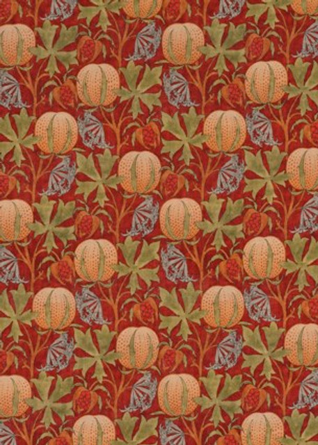 Pumpkins Red/Green by G P & J Baker Designer Fabric Pumpkins Red/Green by G P & J Baker Designer Fabric