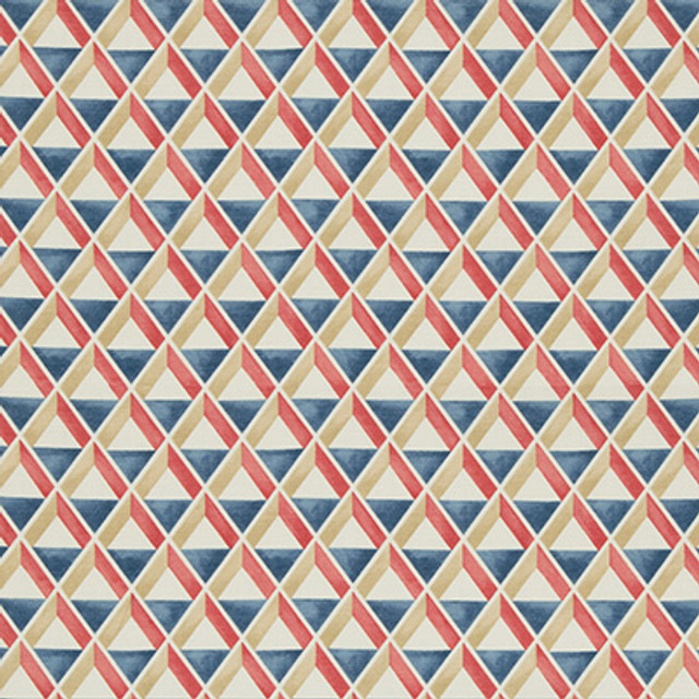 Cannes Print Red/Blue by Lee Jofa Designer Fabric
