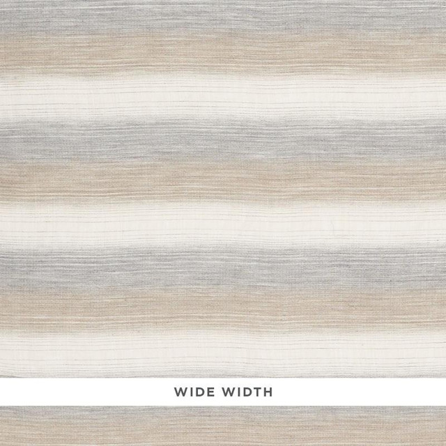 Horizon Casement Dune & Grey 75771 by Schumacher Designer Fabric Natural Sheers - Swanky Fabrics -