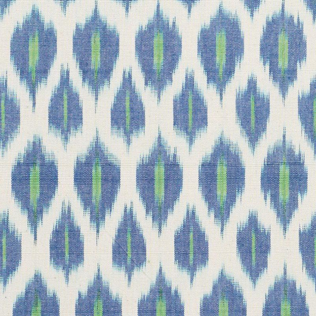 Presidio Ikat Peacock 178060 by Schumacher Designer Fabric Free Spirit 2.0" - Swanky Fabrics -
