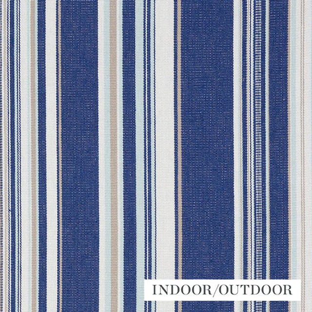 Ponderosa Stripe Blue 76630 by Schumacher Designer Fabric Indooroutdoor-Linen 96% Linen, 4% Acrylic Martindale 16,000 Horizontal: 14 and Vertical: - 56.875 - Swanky Fabrics -