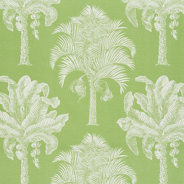 Grand Palms Leaf 178000 by Schumacher Designer Fabric New Traditional 27.0" - Swanky Fabrics -
