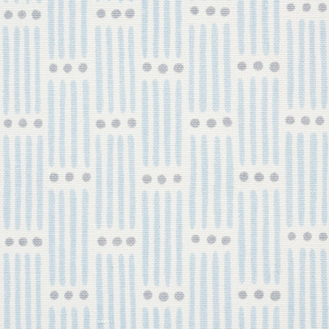 Dotted Stripe Sky 177711 by Schumacher Designer Fabric Essentials-Smallscale-Prints 100% Cotton Wyzenbeek 15,000 Horizontal: 1 and Vertical: 1.5 54 - Swanky Fabrics -
