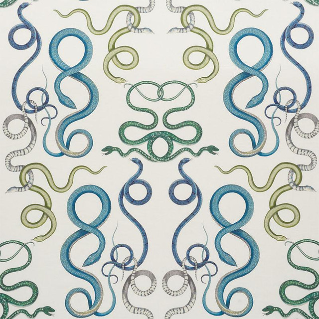 Giove Emerald & Sapphire 177660 by Schumacher Designer Fabric Charlap Hyman & Herrero 18.0" - Swanky Fabrics - Giove Emerald & Sapphire 177660 by Schumacher Designer Fabric Charlap Hyman & Herrero 18.0" - Swanky Fabrics -