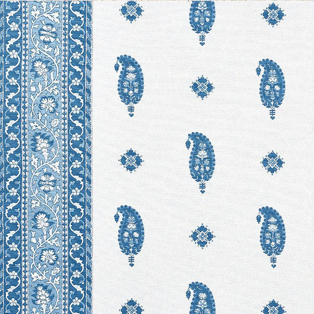 Ojai Paisley Indigo 177611 by Schumacher Designer Fabric Mark D. Sikes - Swanky Fabrics - Ojai Paisley Indigo 177611 by Schumacher Designer Fabric Mark D. Sikes - Swanky Fabrics -