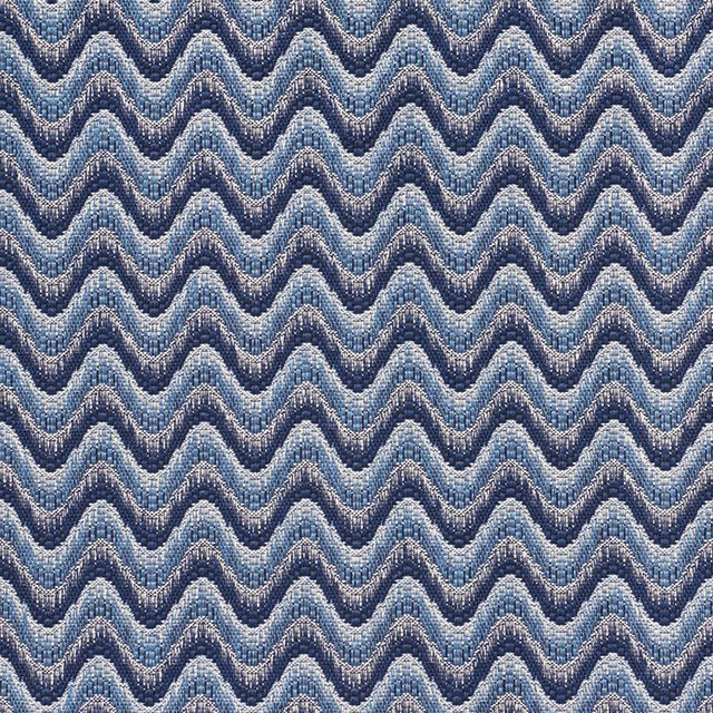 Bargello Wave Blue 73440 by Schumacher Designer Fabric Happy Together 2.25" - Swanky Fabrics -