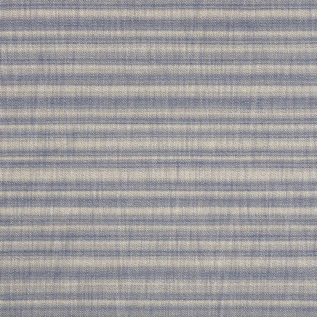 Petra Stripe Indigo 73361 by Schumacher Designer Fabric Au-Naturel 39% Acrylic, 36% Polyester, 19% Viscose, 6% Linen Martindale 50,000 Horizontal: - and Vertical: 23.25 55 - Swanky Fabrics -