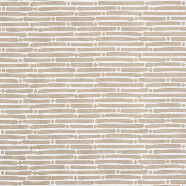 Dot Dash Sand 177103 by Schumacher Designer Fabric Prints-By-Studio-Bon 100% Cotton - Horizontal: 9 and Vertical: 1.5 53.75 - Swanky Fabrics -